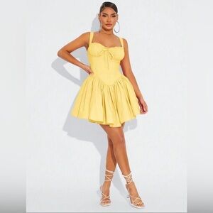 SHEIN Sunshine Yellow Corset Princess Dress